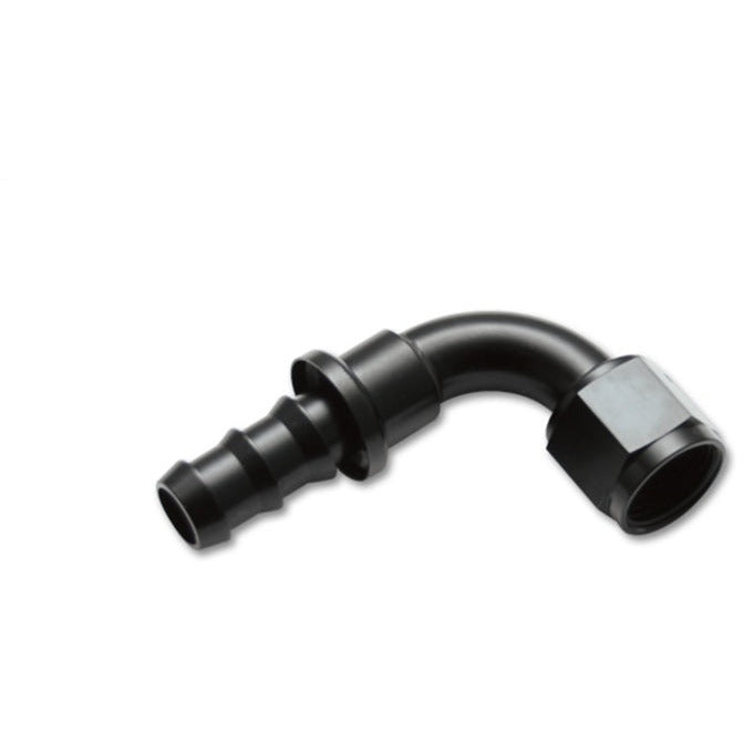 Vibrant -4AN Push-On 90 Deg Hose End Fitting - Aluminum Vibrant Fittings