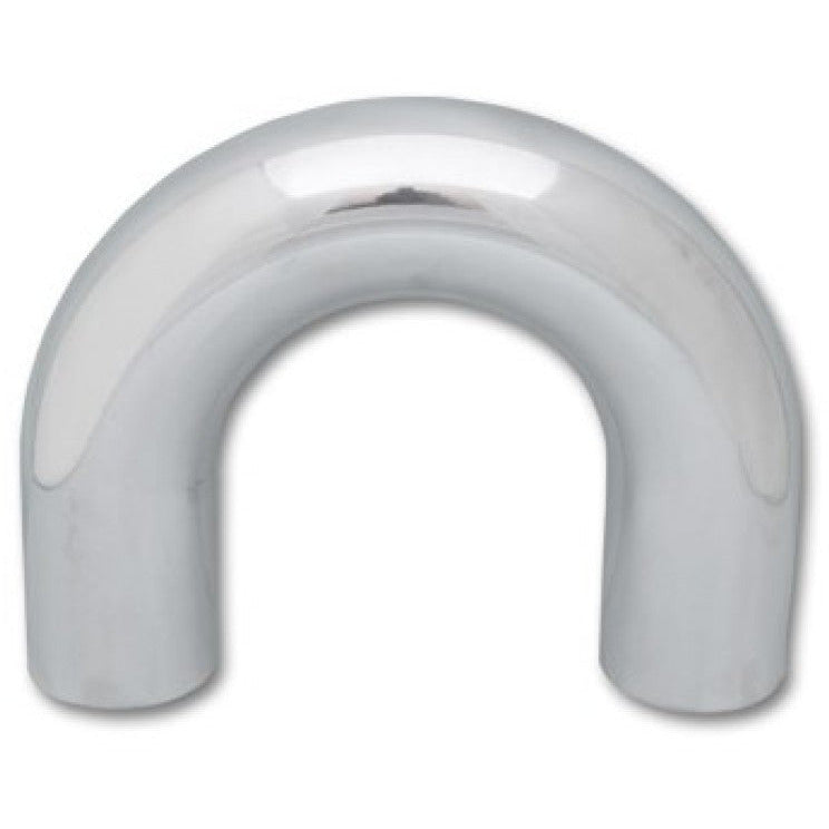 Vibrant 4in O.D. Universal Aluminum Tubing (180 degree Bend) - Polished Vibrant Aluminum Tubing