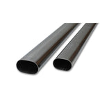 Vibrant 4in Oval (Nominal Size) T304 SS Straight Tubing (16 ga) - 5 foot length Vibrant Steel Tubing