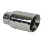 Vibrant 4in Round SS Exhaust Tip (Double Wall Angle Cut Beveled Outlet) Vibrant Tips