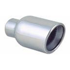 Vibrant 4in Round SS Exhaust Tip (Double Wall Resonated Angle Cut Rolled Edge) Vibrant Tips