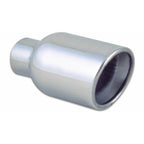 Vibrant 4in Round SS Exhaust Tip (Double Wall Resonated Angle Cut Rolled Edge) Vibrant Tips