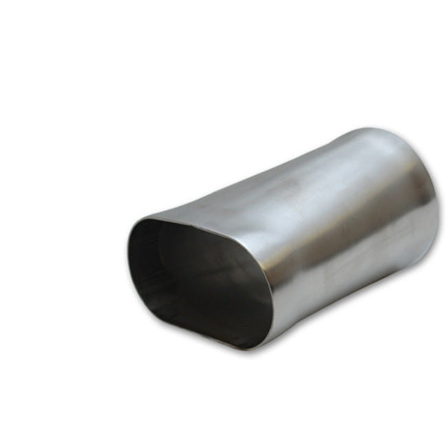 Vibrant 4in oval (Nominal) x 4in Round Transiton adapter T304 SS 6in long Vibrant Flanges