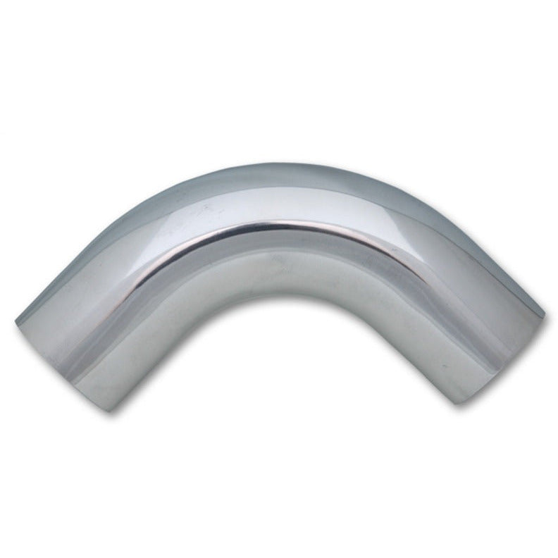 Vibrant 5in OD T6061 Aluminum Mandrel Bend 90 Degree - Polished Vibrant Aluminum Tubing