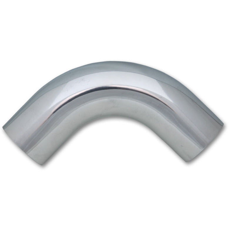 Vibrant 5in OD T6061 Aluminum Mandrel Bend 90 Degree - Polished Vibrant Aluminum Tubing