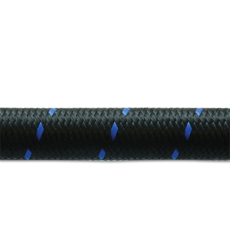 Vibrant -6 AN Two-Tone Black/Blue Nylon Braided Flex Hose (5 foot roll) Vibrant Hoses