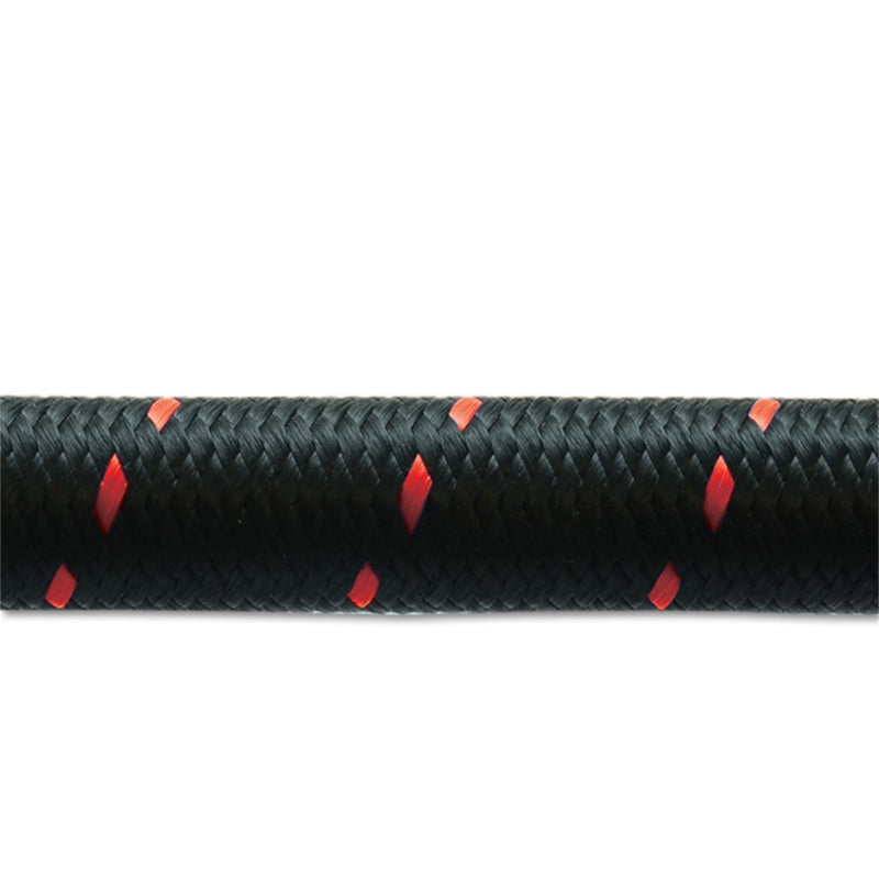 Vibrant -6 AN Two-Tone Black/Red Nylon Braided Flex Hose (5 foot roll) Vibrant Hoses