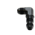 Vibrant -6AN Bulkhead Adapter 90 Degree Elbow Fitting - Anodized Black Only Vibrant Fittings