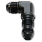 Vibrant -6AN Bulkhead Adapter 90 Degree Elbow Fitting - Anodized Black Only Vibrant Fittings