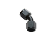 Vibrant -6AN X -6AN Female Flare Swivel 45 Deg Fitting ( AN To AN ) -Anodized Black Only Vibrant Fittings
