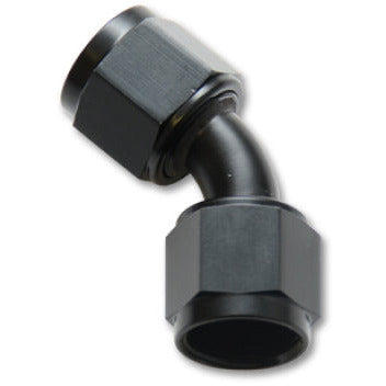 Vibrant -6AN X -6AN Female Flare Swivel 45 Deg Fitting ( AN To AN ) -Anodized Black Only Vibrant Fittings