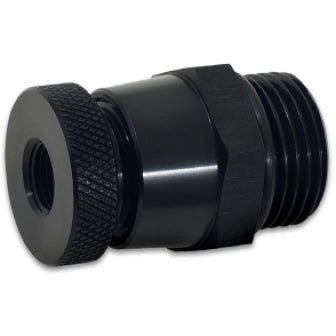 Vibrant 8 ORB to 1/8 NPT Aluminum Drain Valve - Black Vibrant PCV Valves