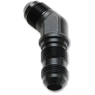 Vibrant -8AN Bulkhead Adapter 45 Degree Elbow Fitting - Anodized Black Only Vibrant Fittings