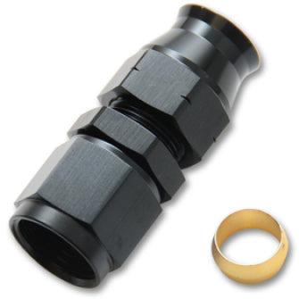 Vibrant -8AN Female to 1/2in Tube Adapter Fitting (w/ Brass Olive Insert) Vibrant Fittings