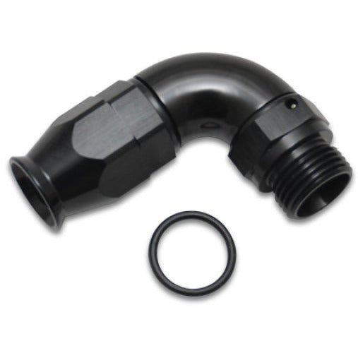 Vibrant -8AN Hose to -10ORB Aluminum 90 deg One Piece Fitting for PTFE Hose Vibrant Fittings