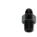Vibrant -8AN Male to 1/4in NPT Male Union Adapter Fitting w/ 1/8in NPT Port Vibrant Fittings