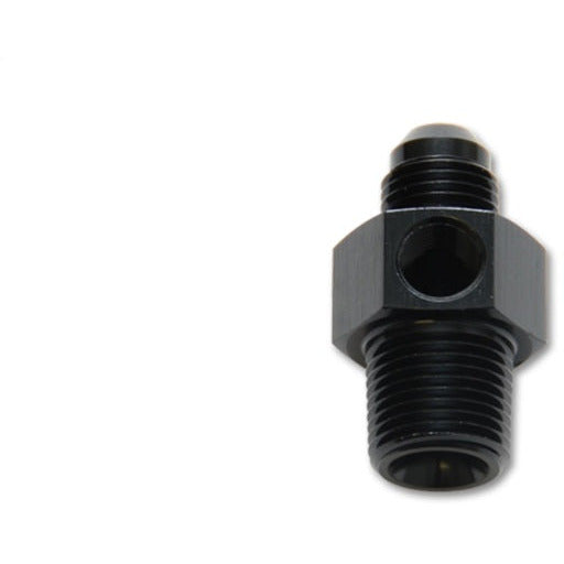 Vibrant -8AN Male to 1/4in NPT Male Union Adapter Fitting w/ 1/8in NPT Port Vibrant Fittings