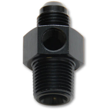 Vibrant -8AN Male to 1/4in NPT Male Union Adapter Fitting w/ 1/8in NPT Port Vibrant Fittings