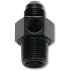 Vibrant -8AN Male to 1/4in NPT Male Union Adapter Fitting w/ 1/8in NPT Port Vibrant Fittings