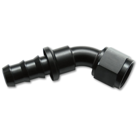 Vibrant -8AN Push-On 45 Deg Hose End Fitting - Aluminum Vibrant Fittings