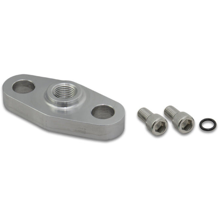 Vibrant Alum Turbo Oil Inlet Flange w/ -4AN Male for Garrett GT4708/4718/5008/5018/5518/5533/5541 Vibrant Flanges