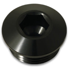 Vibrant Aluminum -6AN ORB Slimline Port Plug w/O-Ring - Anodized Black Vibrant Fittings