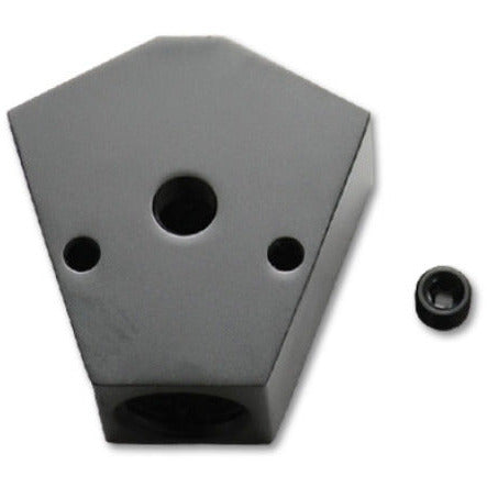 Vibrant Billet Aluminum Y-Block Fitting with 1/8in NPT Port - 1/2in NPT x 1/2in NPT x 1/2in NPT Vibrant Fittings