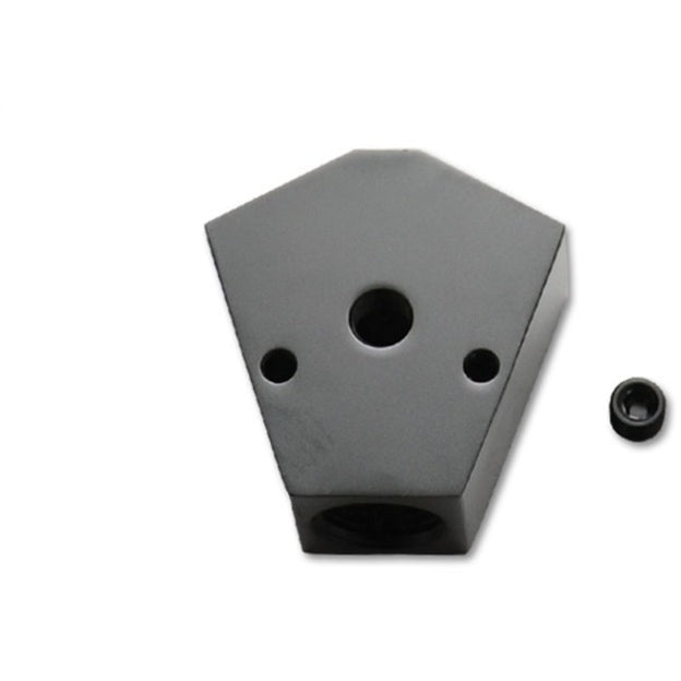 Vibrant Billet Aluminum Y-Block Fitting with 1/8in NPT Port - 1/2in NPT x 1/2in NPT x 1/2in NPT Vibrant Fittings