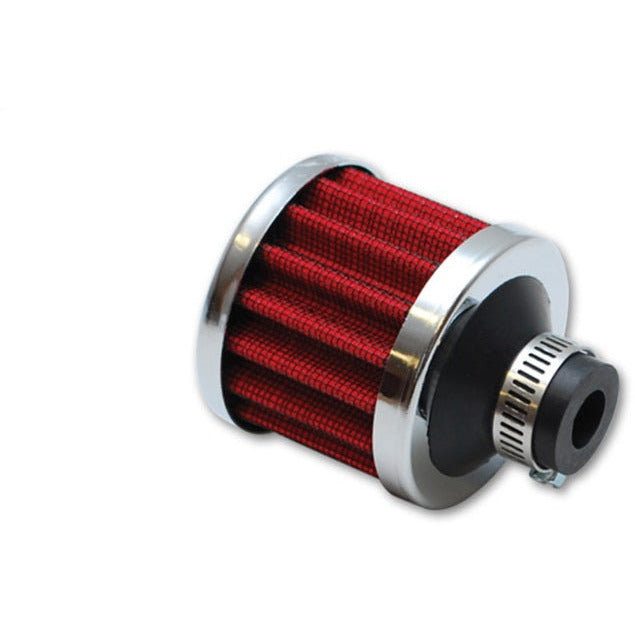 Vibrant Crankcase Breather Filter w/Chrome Cap 2 1/8in 55mm Cone ODx2 5/8in 68mm Tallx1/2in 12mm ID Vibrant Air Filters - Universal Fit
