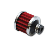 Vibrant Crankcase Breather Filter w/Chrome Cap 2 1/8in 55mm Cone ODx2 5/8in 68mm Tallx1/2in 12mm ID Vibrant Air Filters - Universal Fit