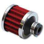 Vibrant Crankcase Breather Filter w/Chrome Cap 2 1/8in 55mm Cone ODx2 5/8in 68mm Tallx1/2in 12mm ID Vibrant Air Filters - Universal Fit
