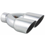 Vibrant Dual 3.5in Round SS Exhaust Tip (Single Wall Angle Cut) Vibrant Tips