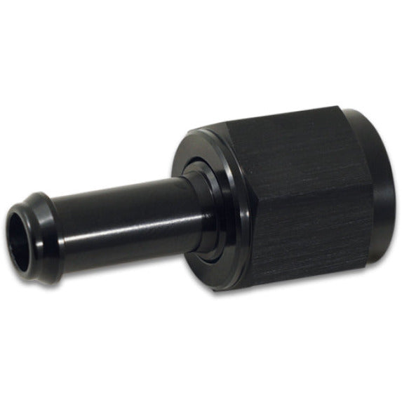 Vibrant Female -20AN to 1/2in Hose Barb Straight Aluminum Adapter Fitting - Black Anodized Vibrant Fittings