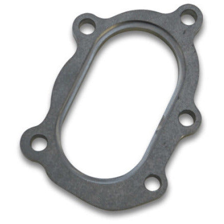Vibrant GT25R / GT28R Discharge Flange with Oval Outlet (5 Bolt) Mild Steel 1/2in Thick Vibrant Flanges