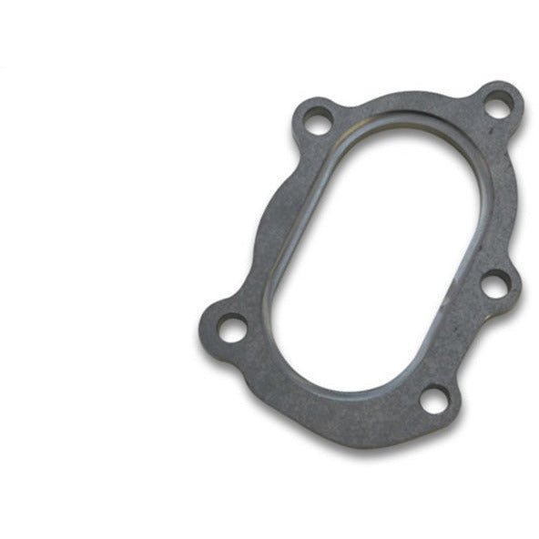 Vibrant GT25R / GT28R Discharge Flange with Oval Outlet (5 Bolt) Mild Steel 1/2in Thick Vibrant Flanges