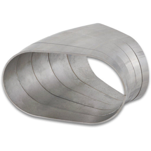 Vibrant Horizontal 304 SS Nominal 3 in. Oval / 3.75 in. Centerline Radius, 9 degree/cut -Set of 5 Vibrant Steel Tubing