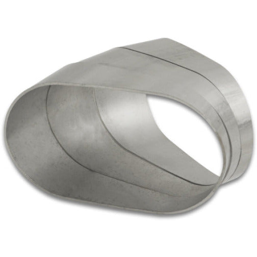 Vibrant Horizontal 304 SS Oval Pie Cuts 4.0in OD Tight 45 Degree Elbow - Bag of 3 Vibrant Steel Tubing