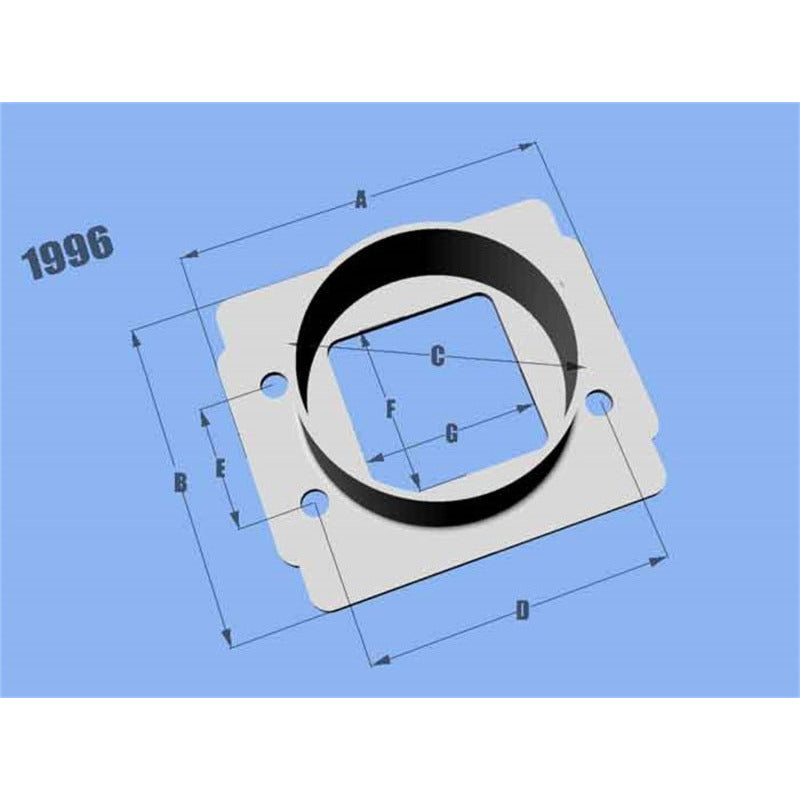 Vibrant MAF SenAdapter Plate Toyota w/ Bosch MAF Sensuse w/ 3in ID filteronly Vibrant Flanges