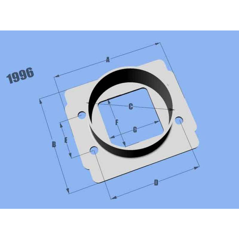 Vibrant MAF SenAdapter Plate Toyota w/ Bosch MAF Sensuse w/ 3in ID filteronly Vibrant Flanges