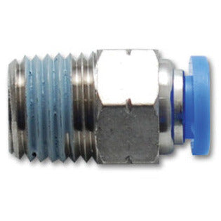 Vibrant Male Straight Pneumatic Vacuum Fitting 1/4in NPT Thread for use with 3/8in 9.5mm OD tubing Vibrant Fittings