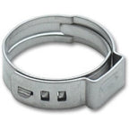 Vibrant One Ear Stepless Pinch Clamps 12.8-15.3mm clamping range (Pack of 10) SS 7mm band width Vibrant Clamps