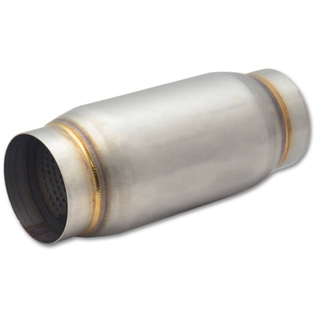 Vibrant SS Race Muffler 3in inlet/outlet x 9in long 3.75in Muffler Body OD Vibrant Muffler