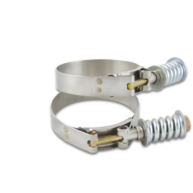 Vibrant SS T-Bolt Clamps Pack of 2 Size Range: 3.22in to 3.52in OD For use w/ 3in ID Coupling Vibrant Clamps