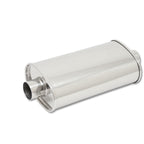 Vibrant StreetPower Oval Muff 5in x 9in x 15in long body 2.25in in I.D. x 2.25in out Center-Center Vibrant Muffler