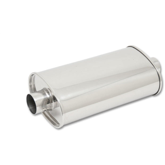 Vibrant StreetPower Oval Muff 5in x 9in x 15in long body 3in inlet I.D. x 3in outlet Center-Center Vibrant Muffler