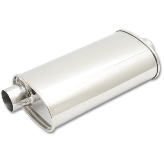Vibrant StreetPower Oval Muff 5in x 9in x 15in long body 3in inlet I.D. x 3in outlet Offset-Center Vibrant Muffler