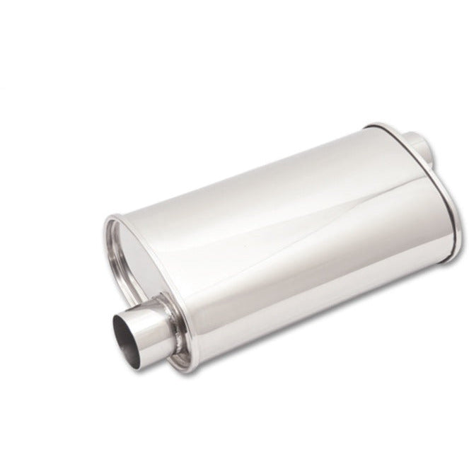 Vibrant StreetPower Oval Muff 5inx9in x 15in long Muff body 2.5in in I.D. x 2.5in out Offset-Offset Vibrant Muffler