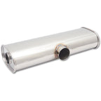 Vibrant StreetPower Oval Muff 6inx10inx24in long body 3in IDxdual 2.5in out Side in Split Dual outs Vibrant Muffler