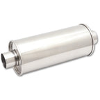 Vibrant StreetPower Round Muff 5in x 9in x 14in long body 2.5in in I.D. x 2.5in out Center-Center Vibrant Muffler