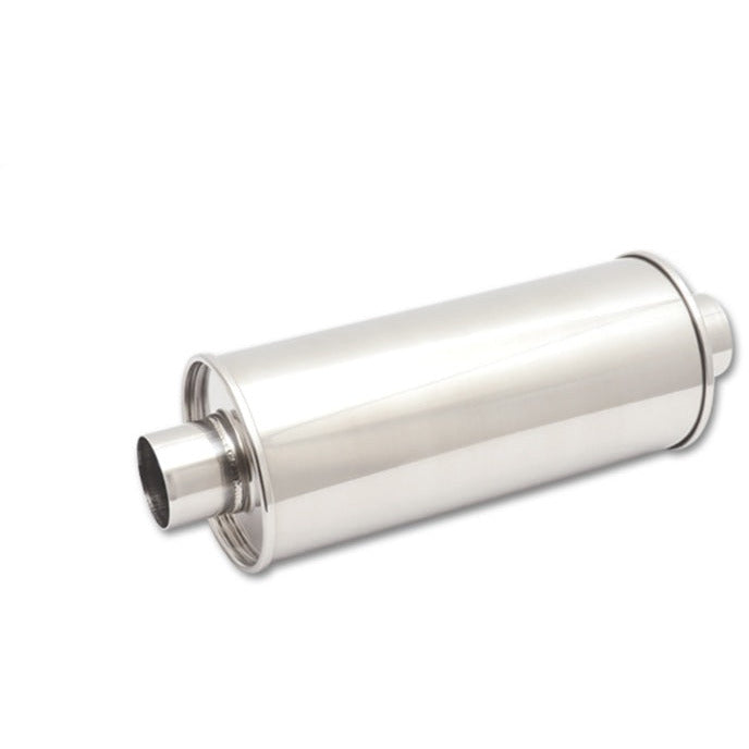 Vibrant StreetPower Round Muff 5inx9inx14in long Muff body 2.25in in I.D. x 2.25in out Center-Center Vibrant Muffler